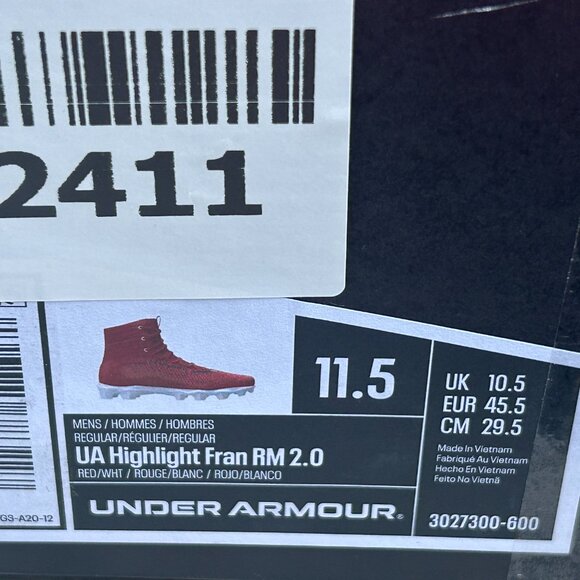 Under Armour Highlight Franchise 2.0 RM Football Cleats – Men’s Size 11.5 - Picture 4 of 16